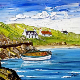 Image of Cottages and Boat, Barra by Sheila Fowler